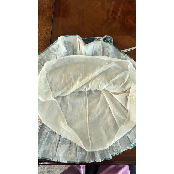 Forever That Girl Floral Smocked Halter Sundress Blue Orange Size S - Picture 16 of 16